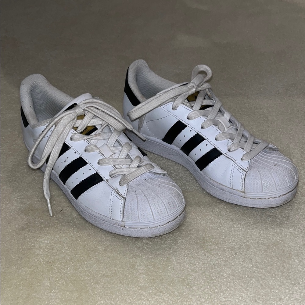Adidas Superstar White and Black Sneakers
